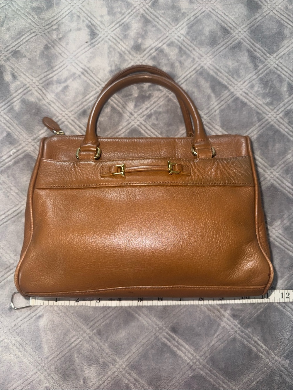 Etienne Aigner Brown Leather Satchel Handbag
